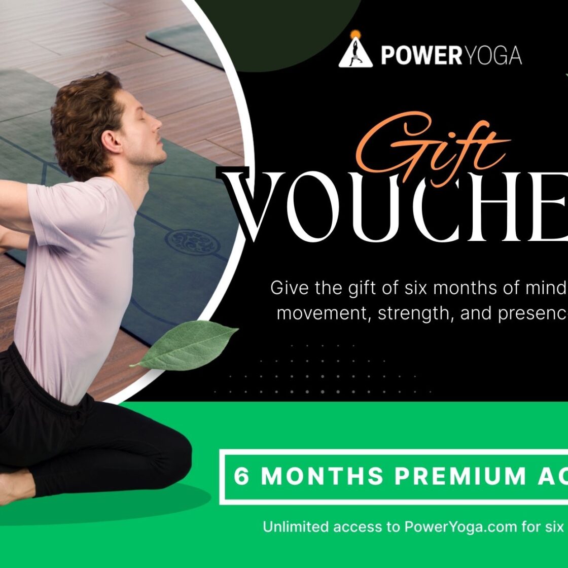 6-Month Power Yoga Premium Membership – Gift Voucher