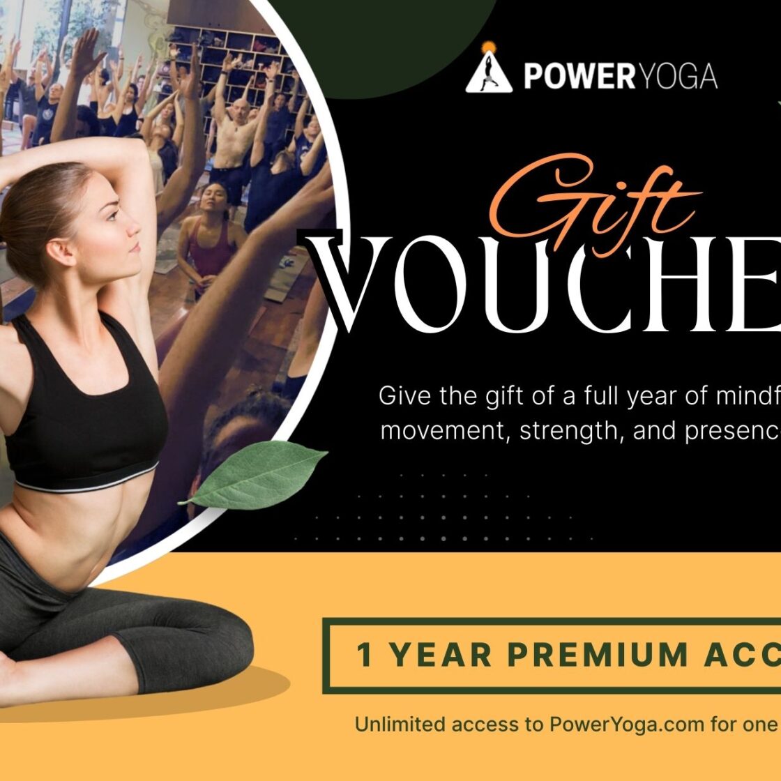 1-Year Power Yoga Premium Membership – Gift Voucher